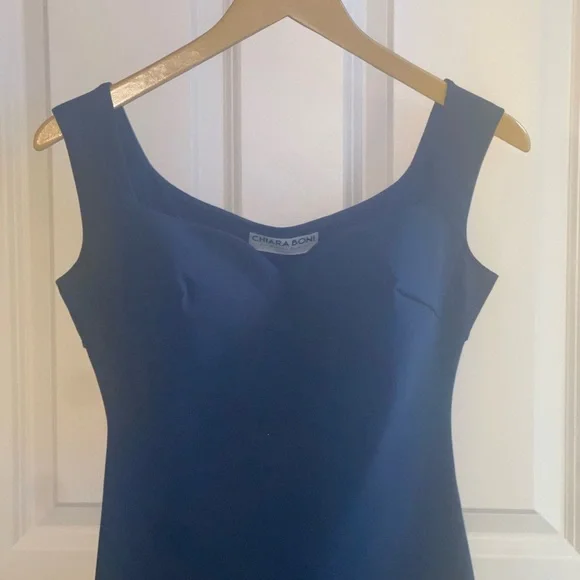 Chiara Boni La Petite Robe Sweetheart Neckline Elegant Black Dress Black Sz 40 - Picture 3 of 7